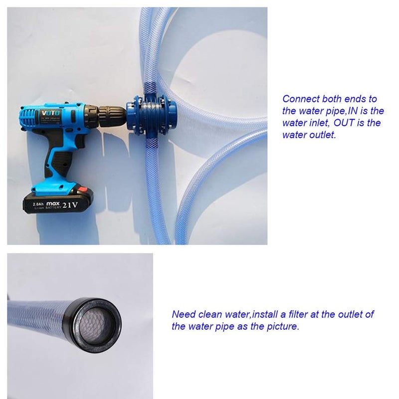 Becho Portable Miniature Self-priming Powered Pump Centrifugal Household Small Water Pump Drill Pump - Image 3